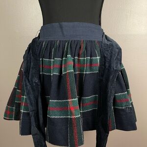 Abercrombie & Fitch Tartan Skirt in Navy and Green